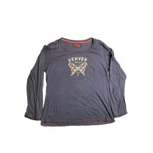 Denver Colorado Shirt Womens 2XL XXL‎ Navy Butterfly Steam Powered Premium 51